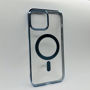 iPhone 13 Pro Max Mavi Parlak Kenarlı MagSafe Kılıf
