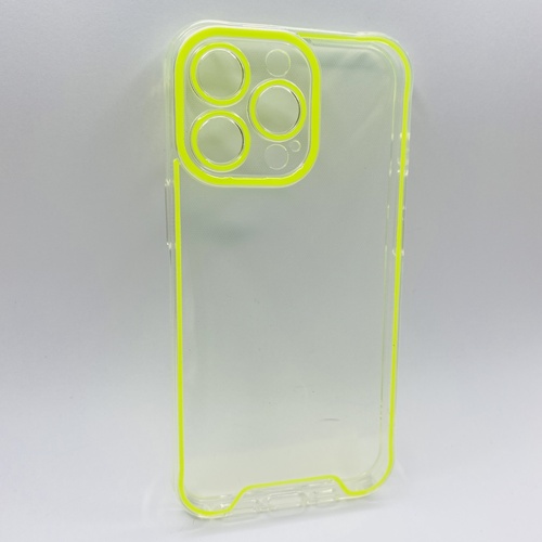 Ön Yüz iPhone 13 Sarı Fosforlu Şeffaf Silikon Kılıf