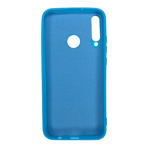 Arka Yüz Huawei P40 Lite E İçi Süet Tasarımı Mavi Silikon Kılıf