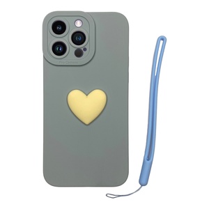 iPhone 14 Pro Max Mavi Kalp Silikon Kılıf