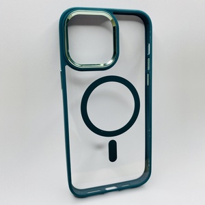 iPhone 14 Pro Max Yeşil Çerçeveli MagSafe Kılıf