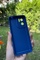 Dış Çekim Arka Yüz Xiaomi Redmi Note 11E Kamera Korumalı Deri Desenli Mavi Silikon Kılıf
