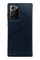 Ön Yüz Samsung Galaxy Note 20 Ultra Kamera Korumalı Siyah Deri Tasarımlı Silikon Kılıf