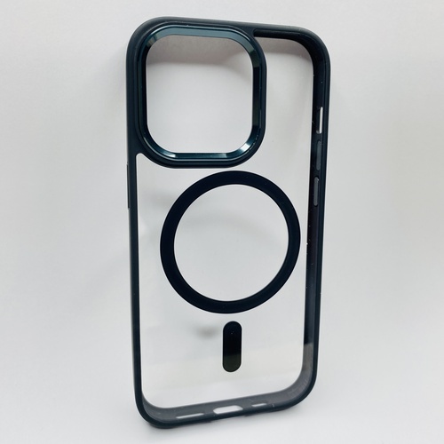 Ön Yüz iPhone 14 Pro Siyah Çerçeveli MagSafe Kılıf