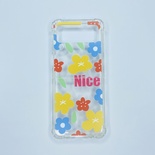 Samsung Galaxy Z Flip 3 Katlanır Nice Desenli Şeffaf Kılıf