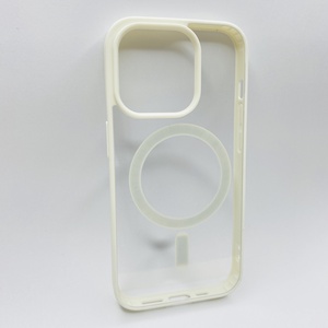 iPhone 15 Pro Beyaz Çerçeveli MagSafe Kılıf
