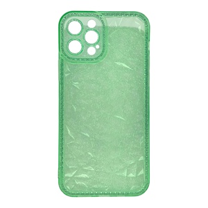 iPhone 12 Pro Prizma Desenli Yeşil Şeffaf Kılıf