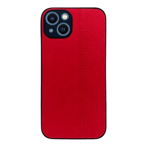 iPhone 13 Kamera Korumalı Kırmızı Süet Kılıf