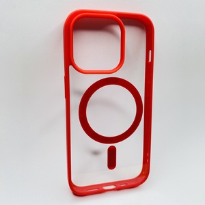 iPhone 15 Pro Kırmızı Çerçeveli MagSafe Kılıf