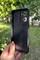 Dış Çekim Arka Yüz Oppo A77 Kamera Korumalı Siyah Deri Tasarımlı Silikon Kılıf