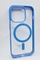 Ön Yüz İPhone 15 Pro Mavi Çerçeveli MagSafe Kılıf