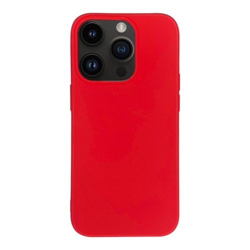 Ön Yüz İPhone 14 Pro Kırmızı Yumuşak Silikon Kılıf