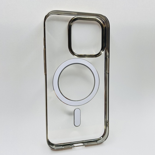 Arka Yüz iPhone 14 Pro Gold Parlak Kenarlı MagSafe Kılıf