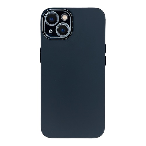 Ön Yüz İphone 13 Siyah Metal Kamera Korumalı Silikon Kılıf