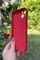 Dış Çekim Arka Yüz İPhone 14 Plus Kırmızı Yumuşak Rubber Silikon Kılıf