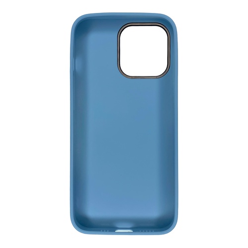 Arka Yüz iPhone 13 Pro Mavi Deri MagSafe Kılıf