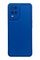 Ön Yüz Oppo A54 Kamera Korumalı Deri Desenli Mavi Silikon Kılıf