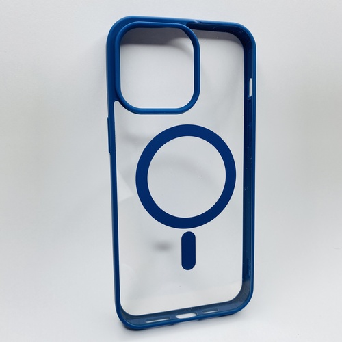 Ön Yüz  İPhone 15 Pro Max Lacivert Çerçeveli MagSafe Kılıf