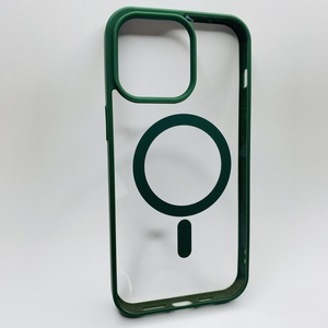 iPhone 15 Pro Max Yeşil Çerçeveli MagSafe Kılıf