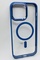 Ön Yüz iPhone 14 Pro Max Mavi Çerçeveli MagSafe Kılıf