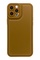 Ön Yüz İPhone 12 Pro Max Kamera Korumalı Deri Desenli Kahverengi Silikon Kılıf