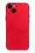 Ön Yüz İPhone 14 Plus Kırmızı Yumuşak Rubber Silikon Kılıf