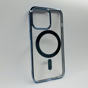 iPhone 13 Pro Mavi Parlak Kenarlı MagSafe Kılıf