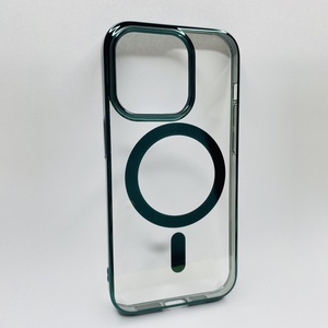 iPhone 14 Pro Yeşil Parlak Kenarlı MagSafe Kılıf