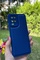 Dış Çekim Ön Yüz Oppo A54 Kamera Korumalı Deri Desenli Mavi Silikon Kılıf
