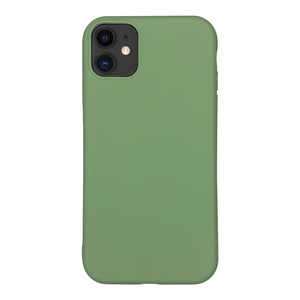 iPhone 11 İçi Süet Tasarım Yeşil Silikon Kılıf