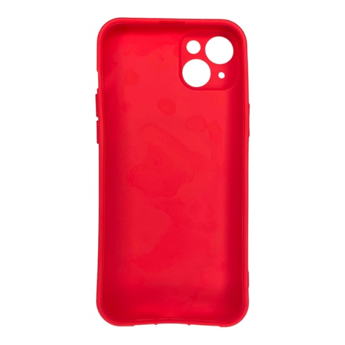 Arka Yüz İPhone 14 Plus Kırmızı Yumuşak Rubber Silikon Kılıf