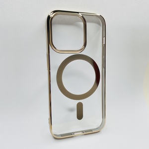 iPhone 14 Pro Gold Parlak Kenarlı MagSafe Kılıf