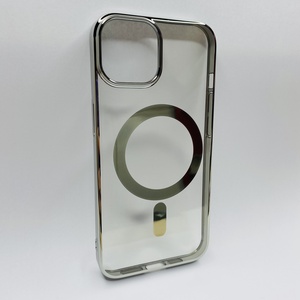 iPhone 14 Gümüş Parlak Kenarlı MagSafe Kılıf