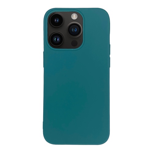 Ön Yüz İPhone 14 Pro Yeşil Yumuşak Silikon Kılıf
