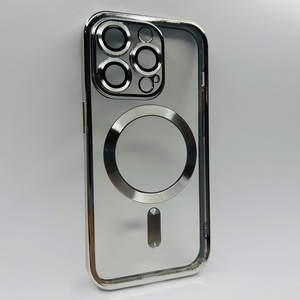 iPhone 14 Pro Gümüş Kamera Korumalı MagSafe Kılıf