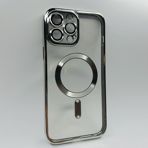 iPhone 13 Pro Max Gümüş Kamera Korumalı MagSafe Kılıf