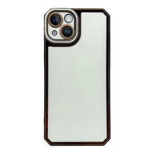 iPhone 14 Kamera Korumalı Altın Renkli Beyaz Silikon Kılıf