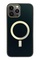 Ön Yüz iPhone 13 Pro Max Siyah Deri MagSafe Kılıf