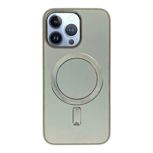 Ön Yüz iPhone 13 Pro Krem Deri MagSafe Kılıf