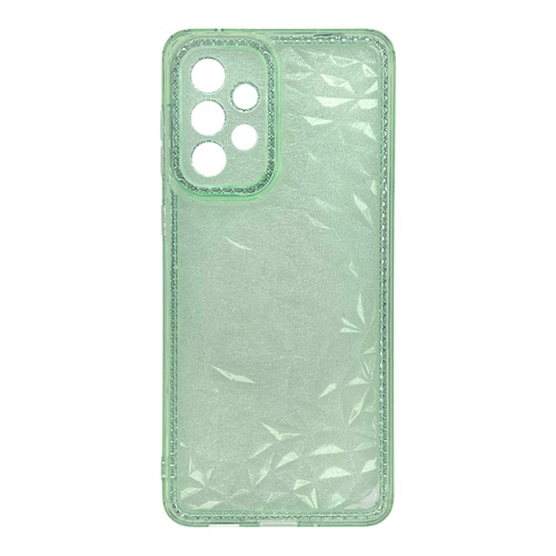 Ön Yüz Samsung Galaxy A33 Prizma Desenli Yeşil Şeffaf Kılıf