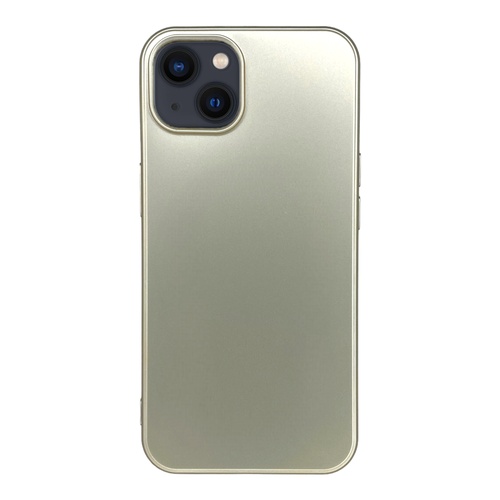 Ön Yüz İPhone 13 Gold Yumuşak Rubber Silikon Kılıf