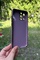 Dış Çekim Arka Yüz iPhone 13 Pro Max Kamera Korumalı Altın Renkli Mor Silikon Kılıf