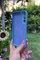 Dış Çekim Arka Yüz Samsung Galaxy S22 Plus İçi Süet Tasarım Mavi Silikon Kılıf