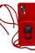 Ön Yüz Xiaomi 12 5G Askılı ve Kartlıklı Kırmızı Silikon Kılıf