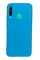 Ön Yüz Huawei P40 Lite E İçi Süet Tasarımı Mavi Silikon Kılıf