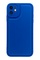 Ön Yüz İPhone 11 Kamera Korumalı Deri Desenli Mavi Silikon Kılıf