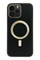 Ön Yüz iPhone 14 Pro Max Siyah Deri MagSafe Kılıf