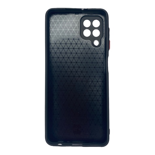 Dış Çekim Ön Yüz Samsung Galaxy A22 4g Siyah Channel Deri Görünümlü Kılıf