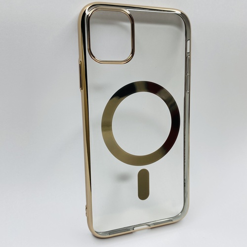 Ön Yüz iPhone 11 Gold Parlak Kenarlı MagSafe Kılıf