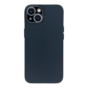 iPhone 13 Siyah Metal Kamera Korumalı Silikon Kılıf